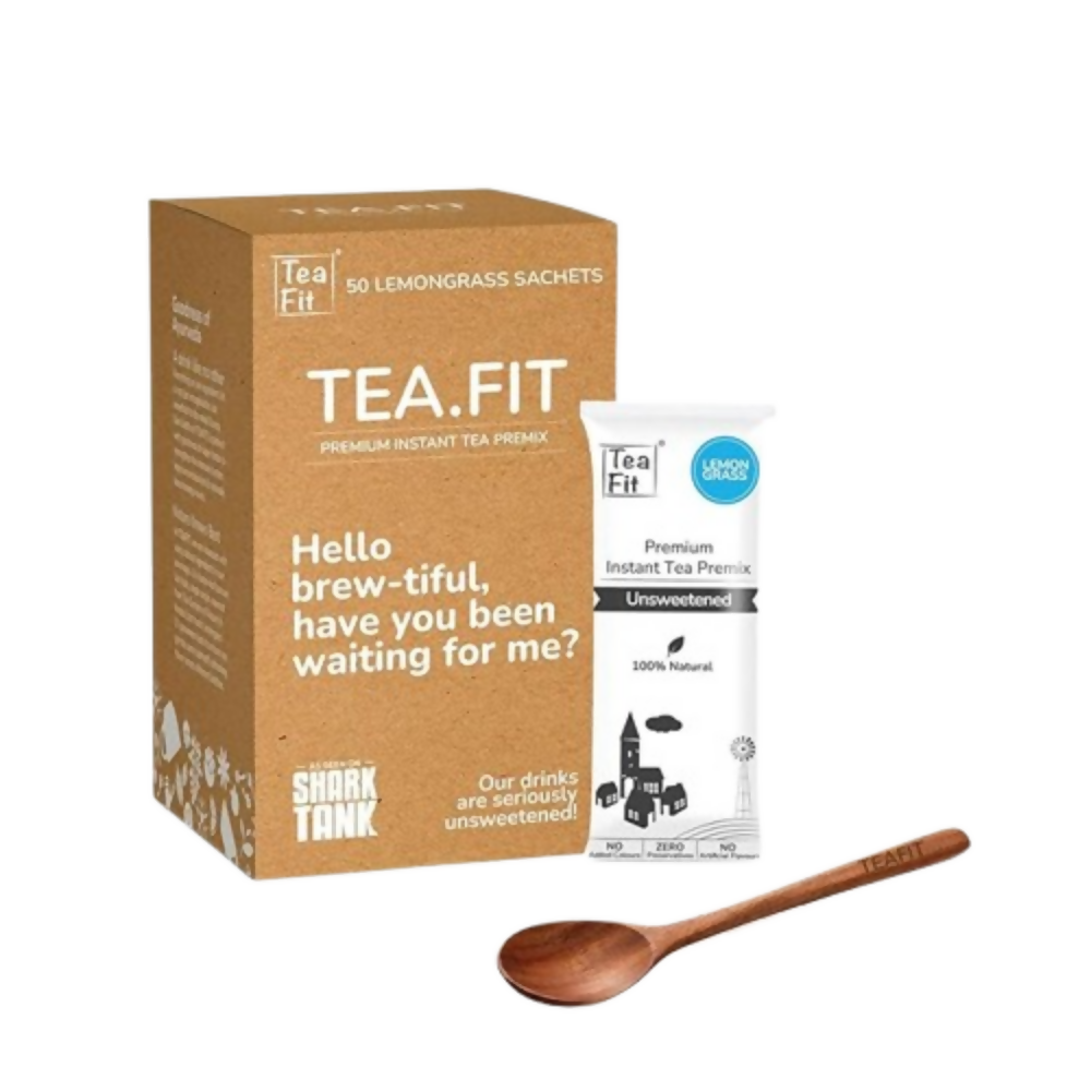 TeaFit Premium NO SUGAR Instant Lemongrass Tea Premix | Grocsy