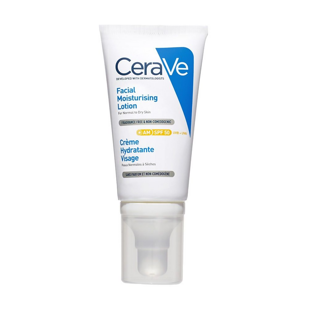 CeraVe AM Facial Moisturizing Lotion With Sunscreen SPF 50 | Grocsy