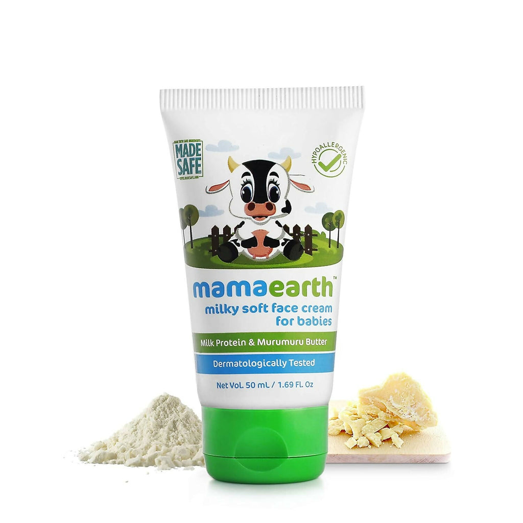 Mamaearth Milky Soft Natural Baby Face Cream & Deeply Nourishing Natural Baby wash