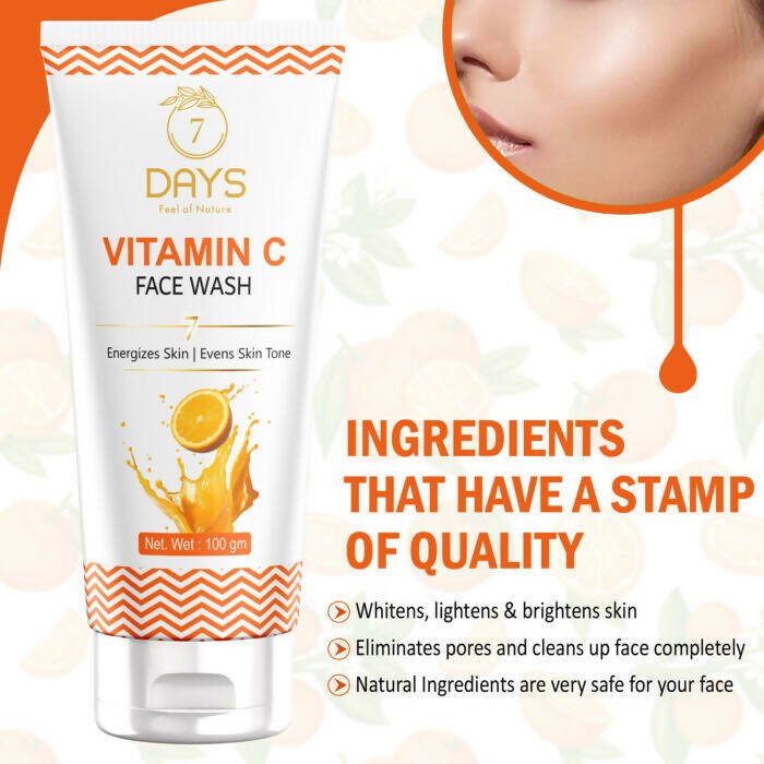 7 Days Vitamin C Face Wash with Turmeric | Grocsy