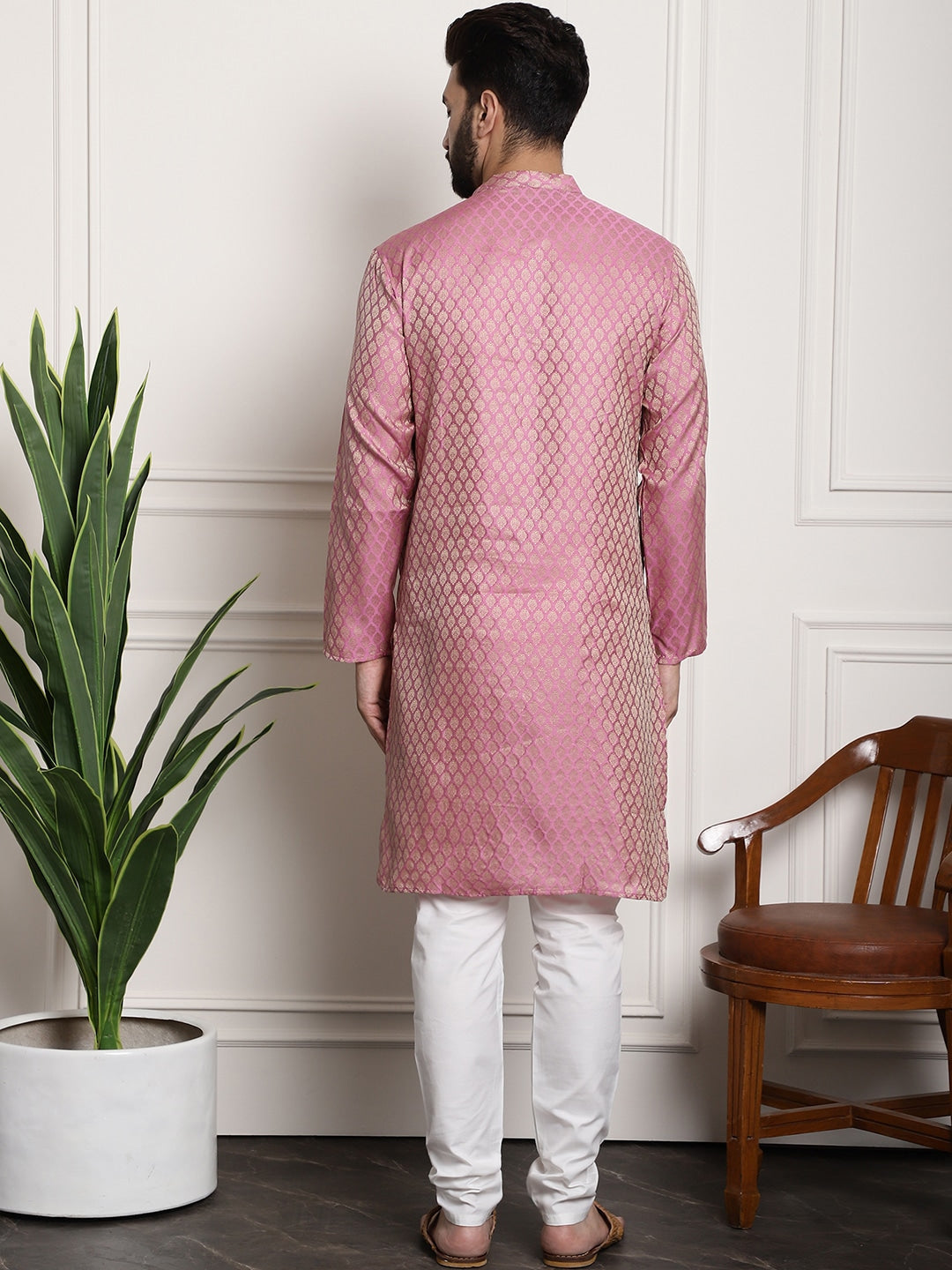 Sojanya Ethnic Motifs Woven Design Straight Kurta With Churidar | Grocsy