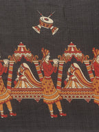 Saree Mall Black & Red Printed Saree | Grocsy