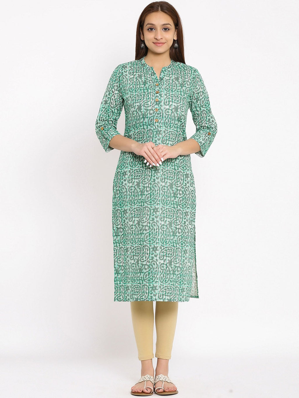 HERE&NOW Paisley Printed Straight Kurta | Grocsy