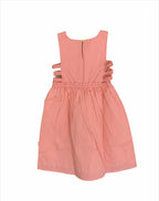 ArthLife Peach Pineapple Embroidered Dress | Grocsy