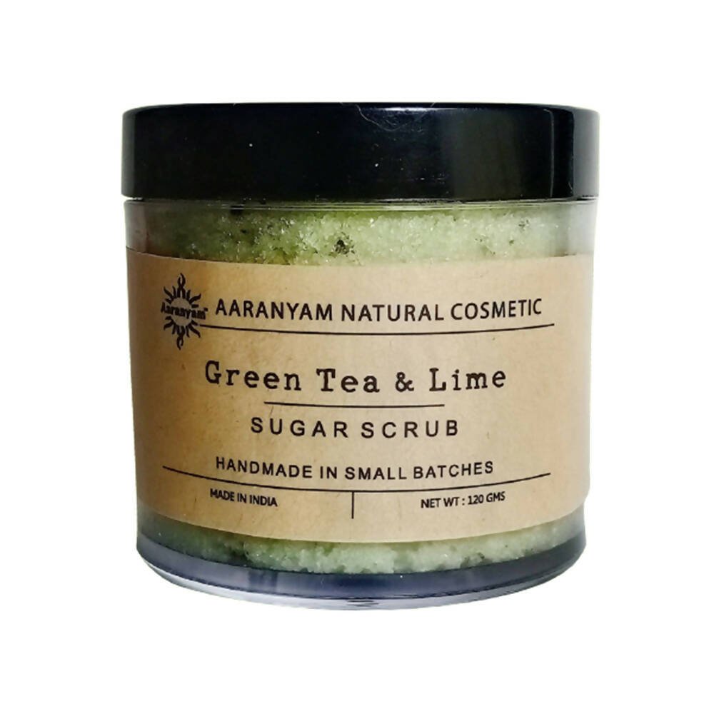 Aaranyam Green Tea & Lime Sugar Scrub For Face & Body | Grocsy