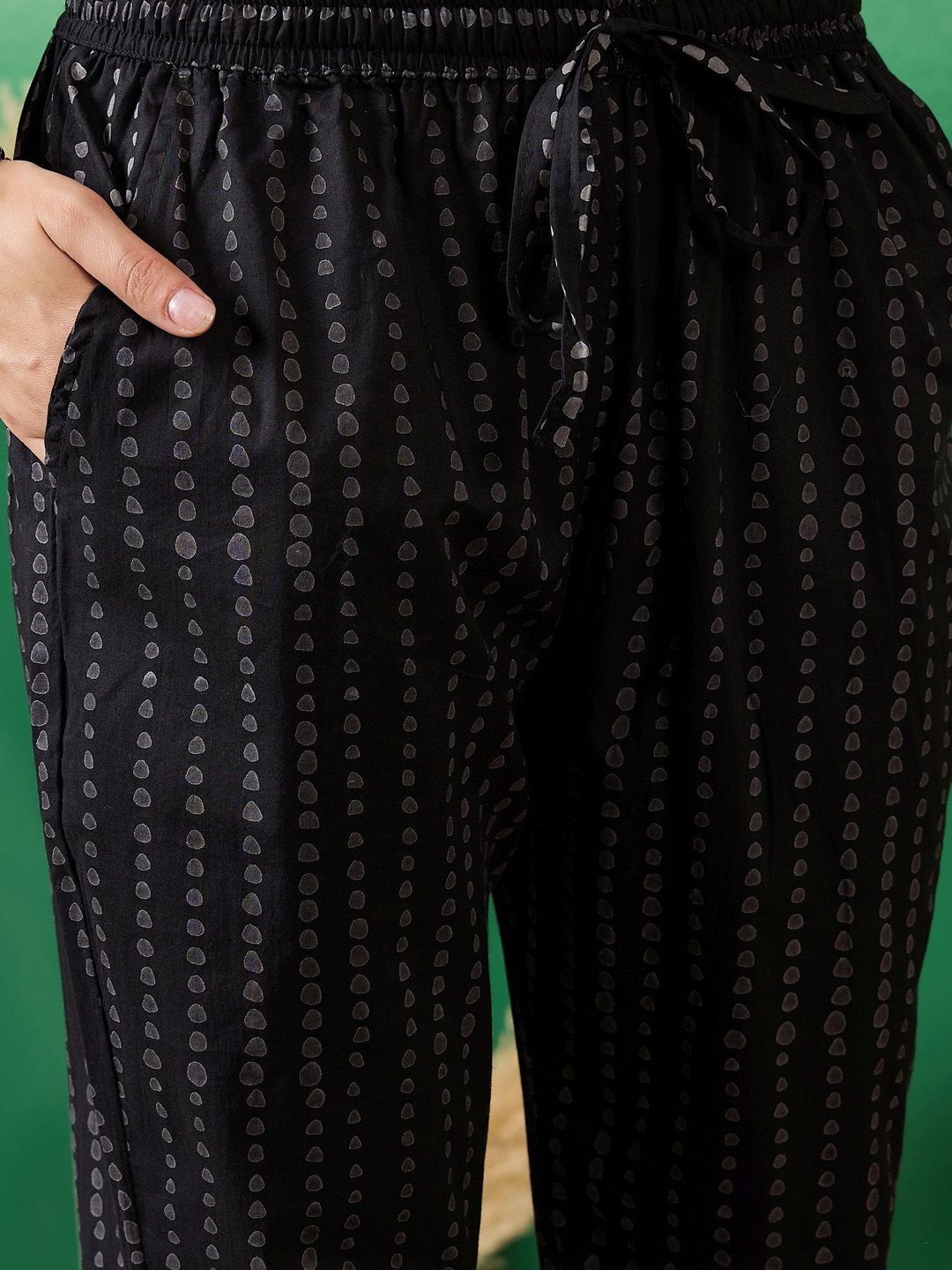 Sangria Notch Neck Printed Pure Cotton Kurta With Trousers & Dupatta | Grocsy