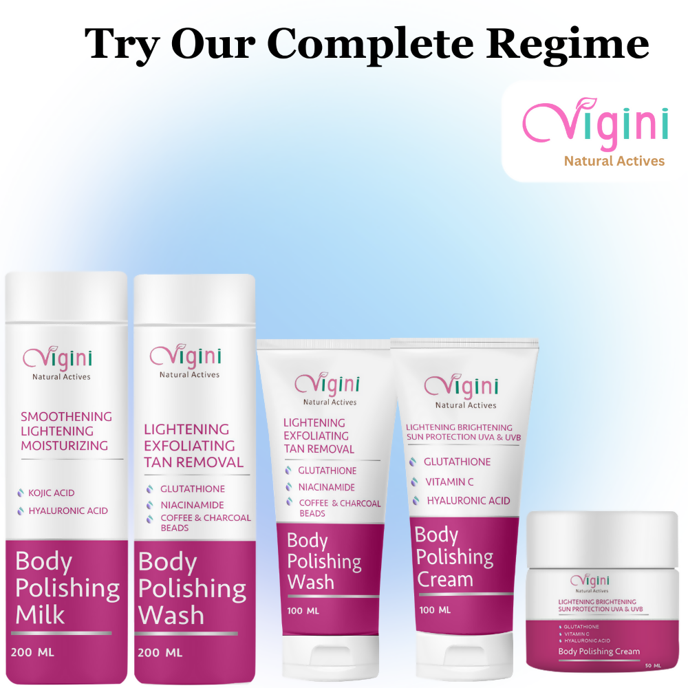 Vigini Skin Whitening Lightening Body Polishing Day Night Milk Lotion | Grocsy