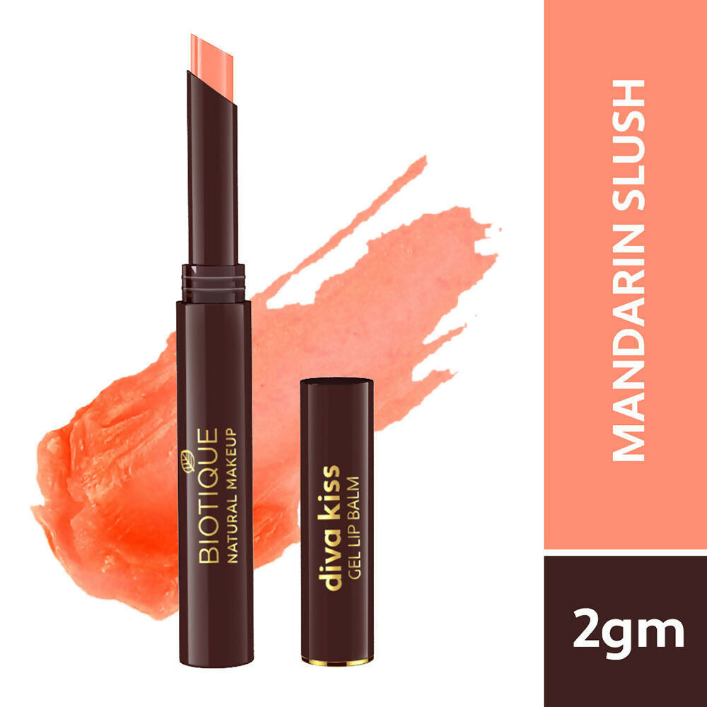 Biotique Diva Kiss Gel Lip Balm - Mandarin Hurricane -P204 | Grocsy
