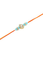 Designer kundan Rakhi - Ruby Raang | Grocsy