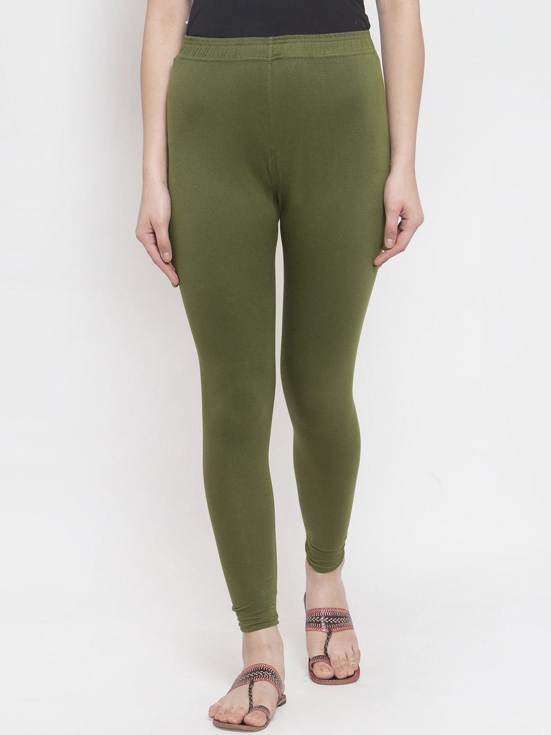 TAG 7 Women Pack Of 2 Solid Ankle-Length Leggings | Grocsy