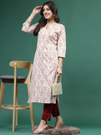 Sangria Printed Straight Kurtas | Grocsy