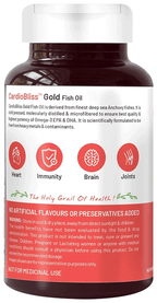 Bliss Welness Heart Health Arctic Fish Oil High Potency Omega-3 Softgel Capsule | Grocsy