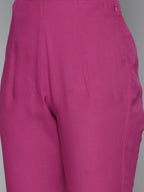 HERE&NOW Ethnic Motifs Embroidered Kurta with Trousers & Dupatta | Grocsy