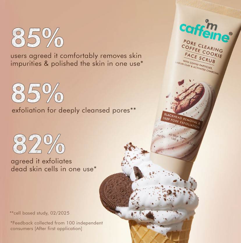 mCaffeine Pore Clear Coffee Cookie Face Scrub for Blackheads & Tan Removal | Grocsy