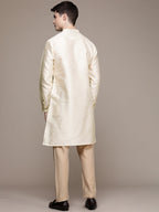 House of Pataudi Ethnic Motifs Yoke Design Sequinned Jashn Kurta | Grocsy