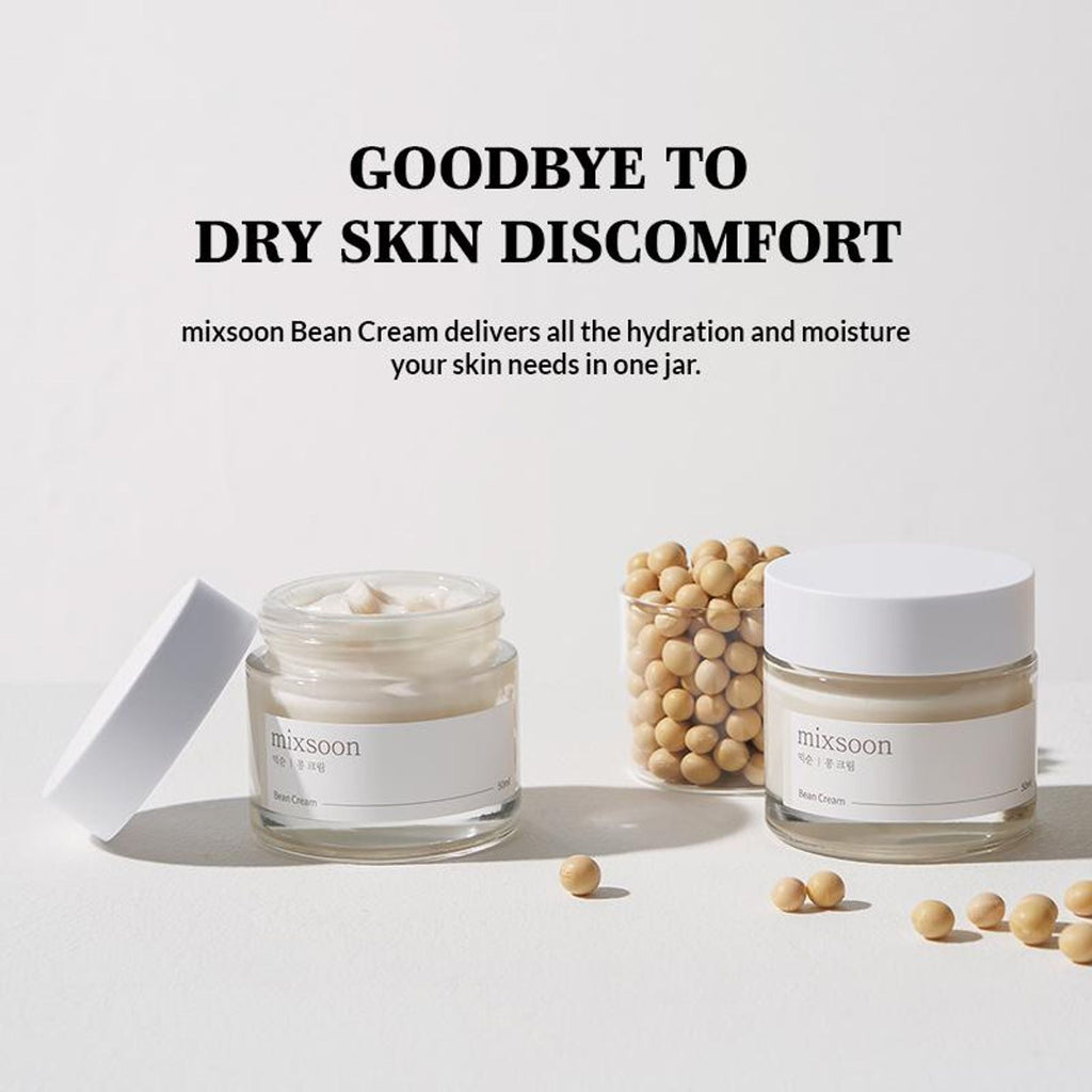 Mixsoon Bean Cream, Deep Hydration, Brightens Dull Skin & Nourishes with Fermented Beans | Grocsy