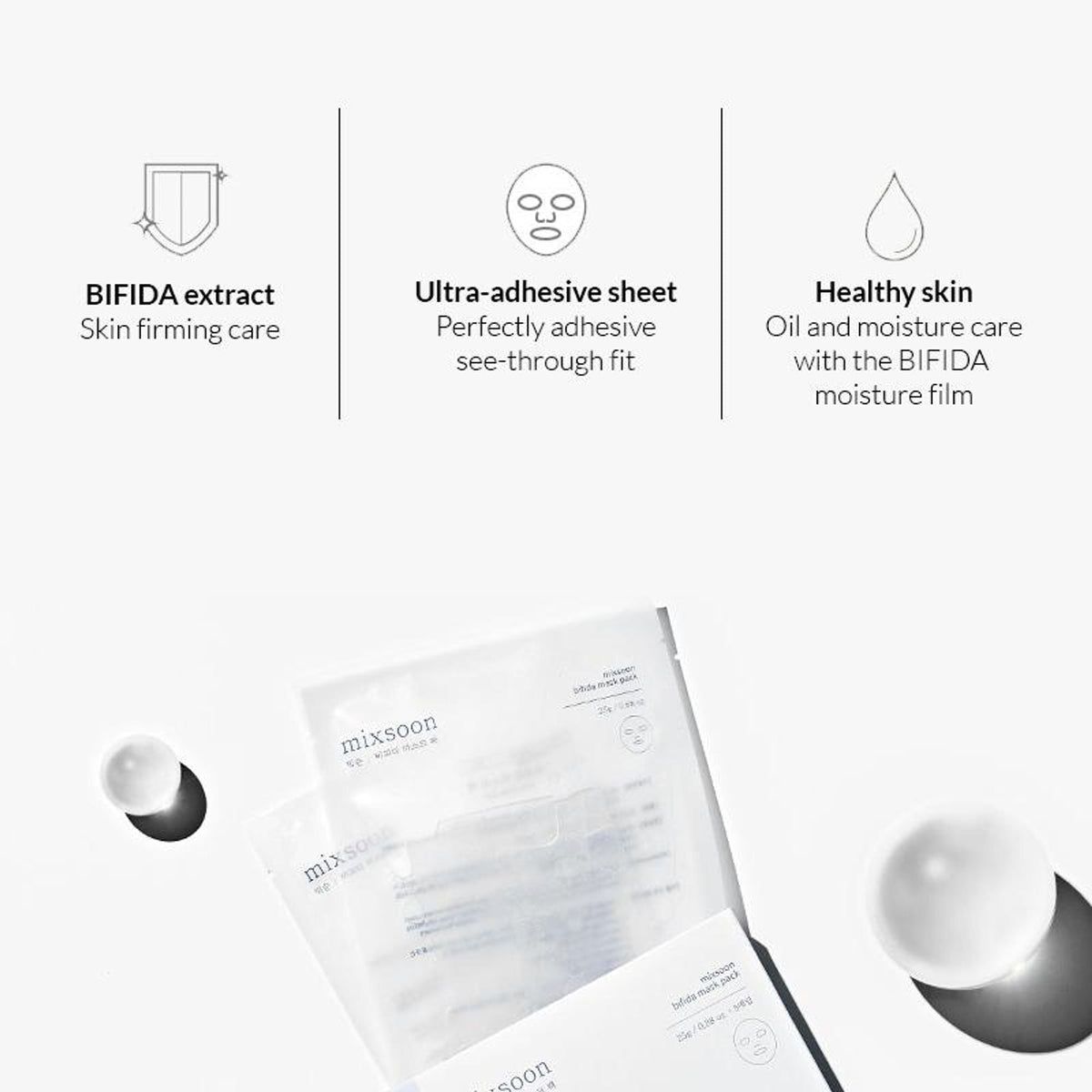 Mixsoon Bifida Mask Pack, Repairs Damaged Skin & Strengthens Barrier with Probiotics | Grocsy