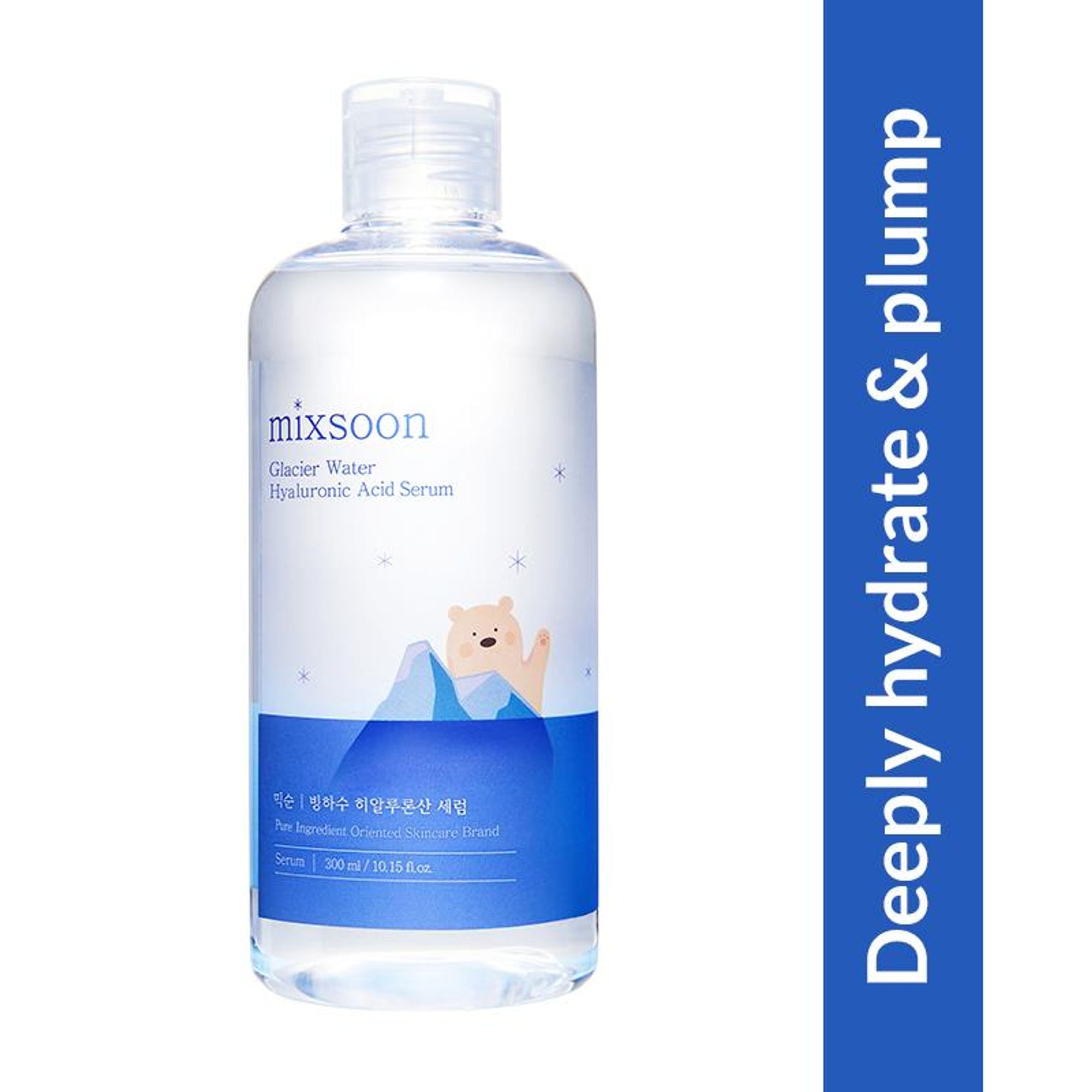 Mixsoon Glacier Water Hyaluronic Acid Serum, Deep Hydration, Plumps Skin & Locks Moisture | Grocsy