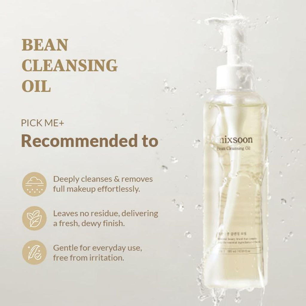 Mixsoon Korean Bean Cleansing Oil, Removes Makeup, Nourishes & Hydrates Skin | Grocsy