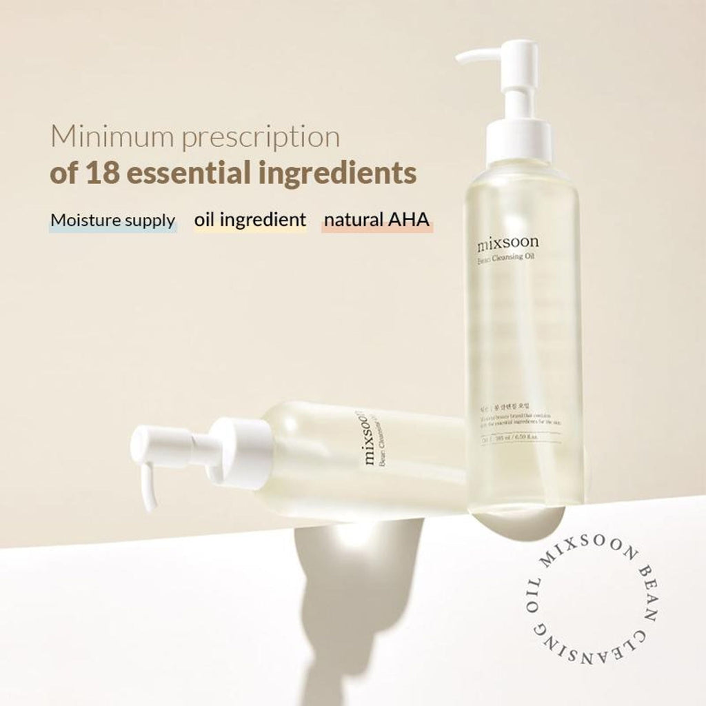 Mixsoon Korean Bean Cleansing Oil, Removes Makeup, Nourishes & Hydrates Skin | Grocsy