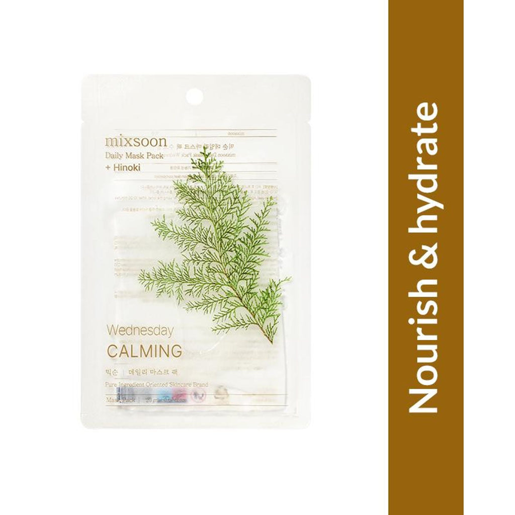 Mixsoon Daily Mask Pack Wednesday, Soothes, Hydrates & Strengthens Skin Barrier Sheet Mask | Grocsy