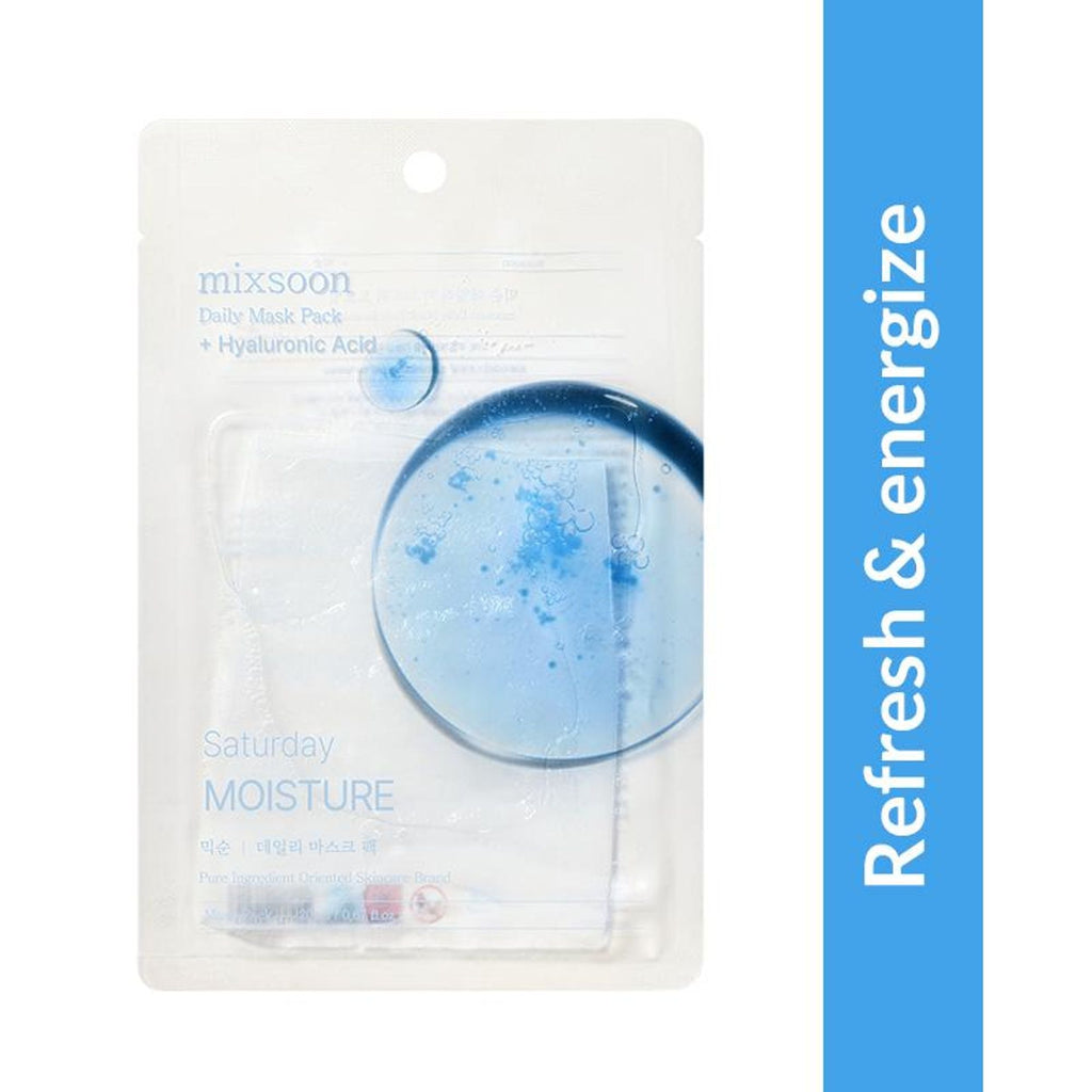 Mixsoon Daily Mask Pack Saturday, Hydrates, Softens & Revitalizes Dry Skin Sheet Mask | Grocsy