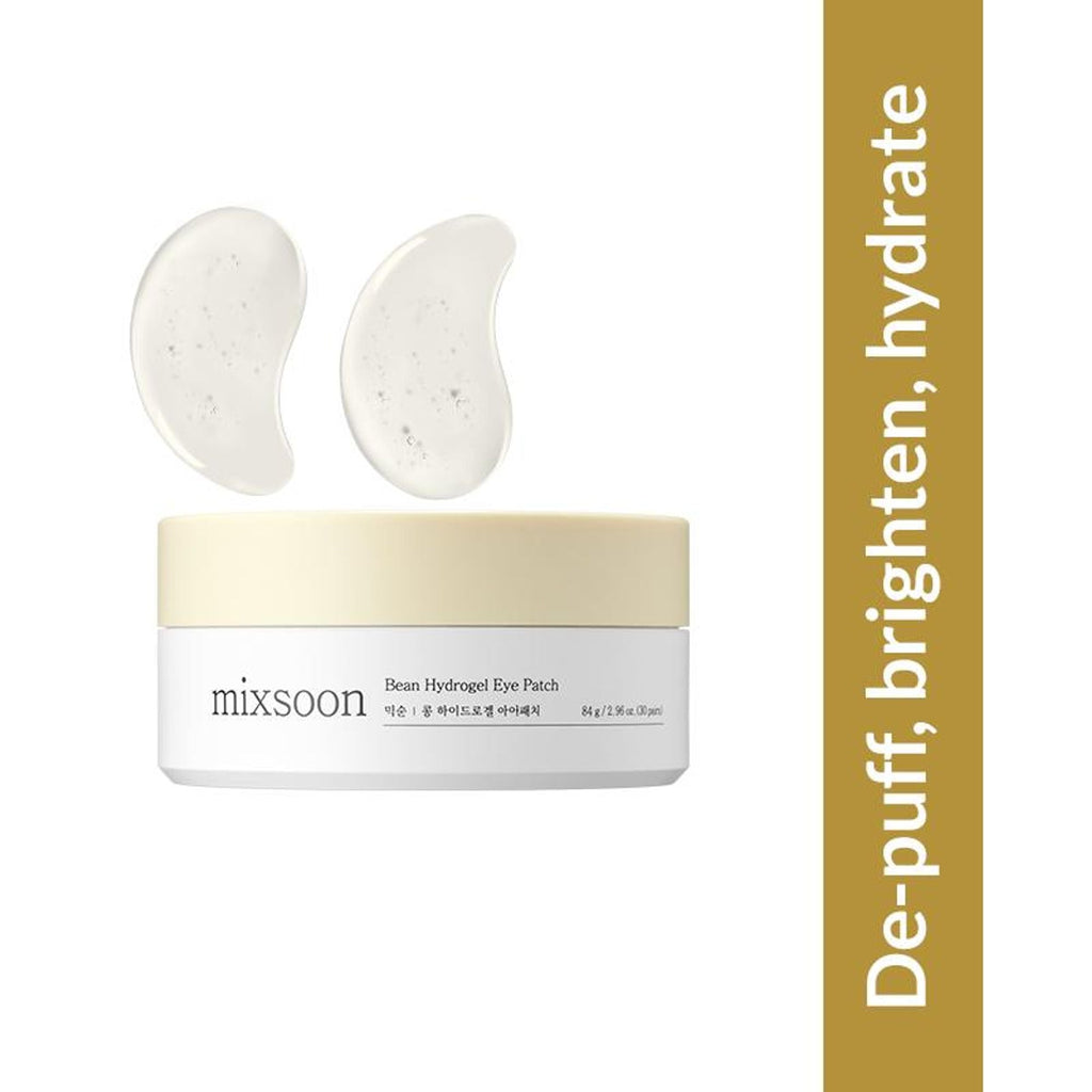 Mixsoon Bean Hydrogel Eye Patch, Hydrates, Brightens & Refreshes Under-Eye Skin | Grocsy