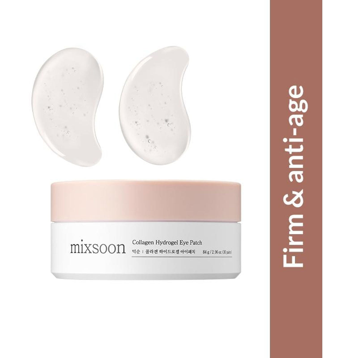 Mixsoon Collagen Hydrogel Eye Patch, Firms, Reduces Fine Lines & Revitalizes Under-Eye Skin | Grocsy