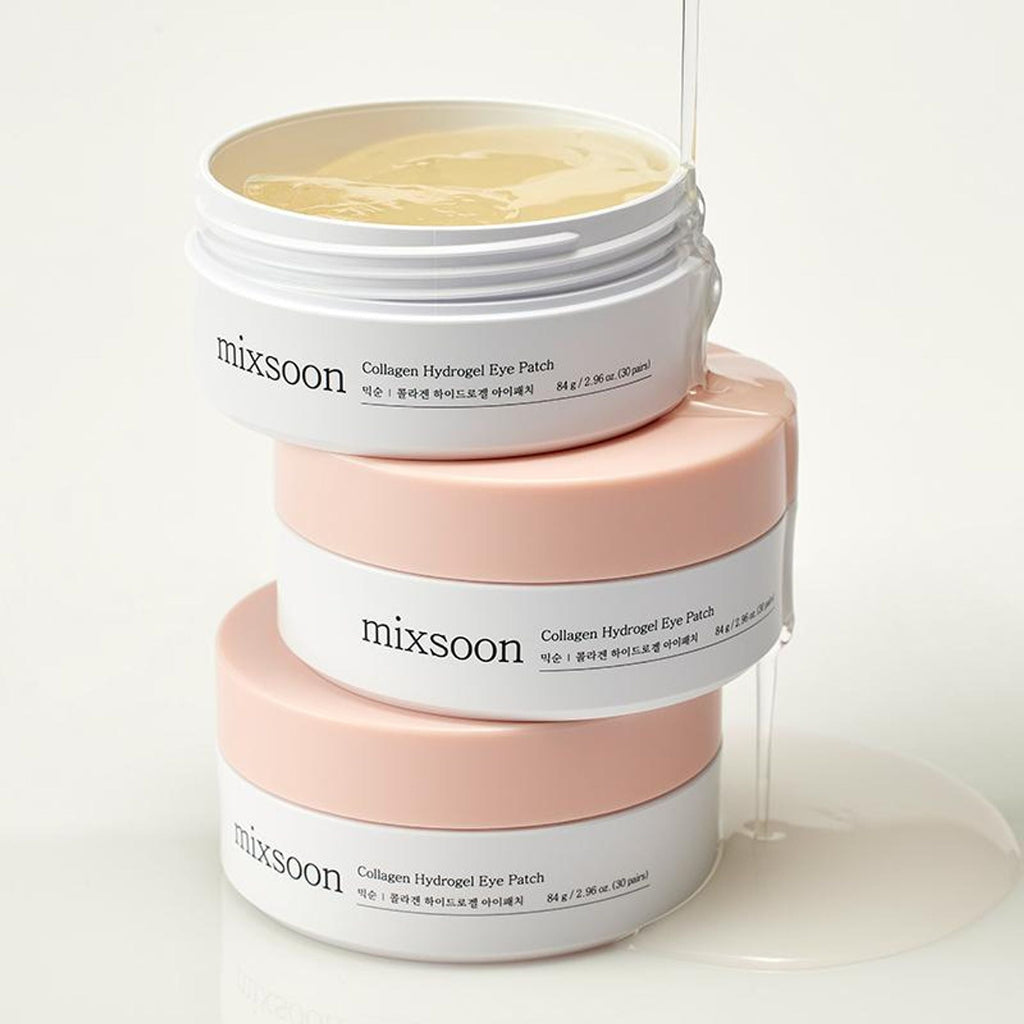 Mixsoon Collagen Hydrogel Eye Patch, Firms, Reduces Fine Lines & Revitalizes Under-Eye Skin | Grocsy