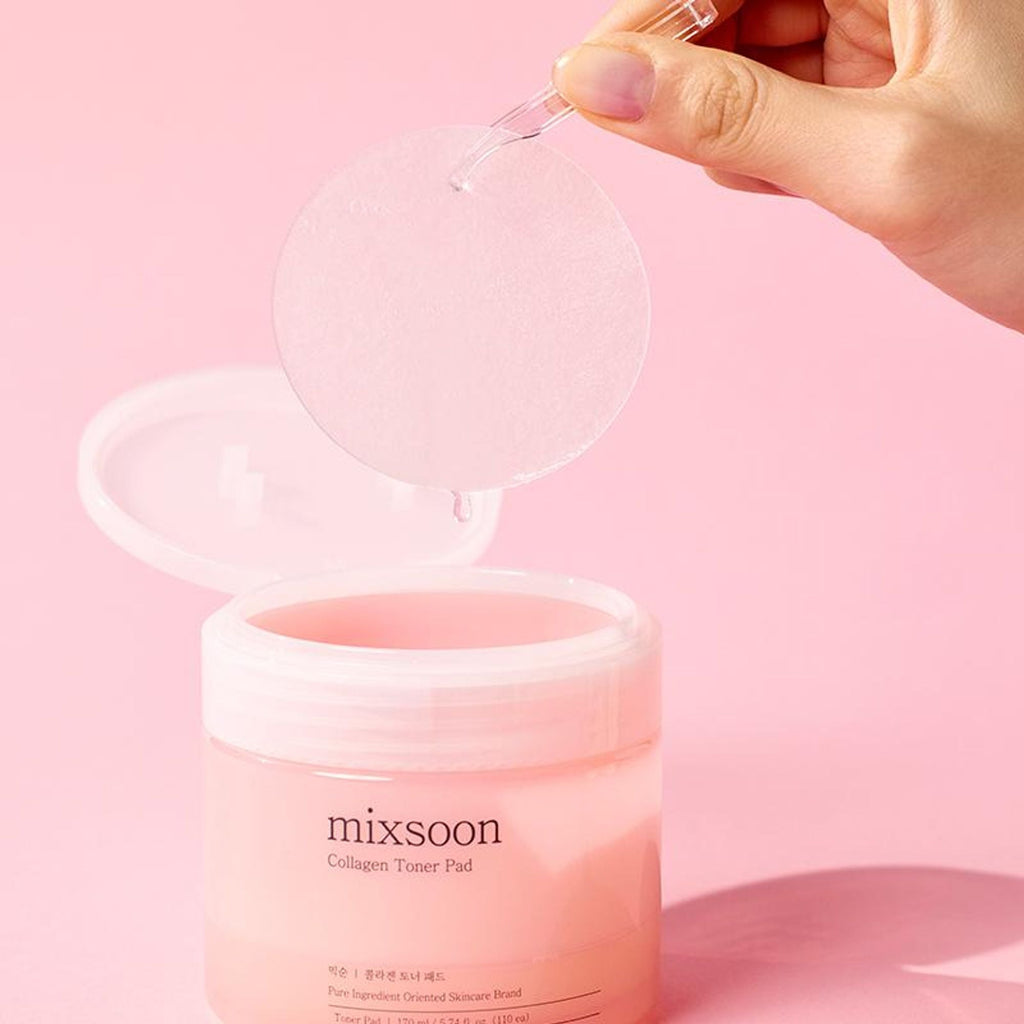 Mixsoon Collagen Toner Pad, Firms, Hydrates & Boosts Skin Elasticity | Grocsy