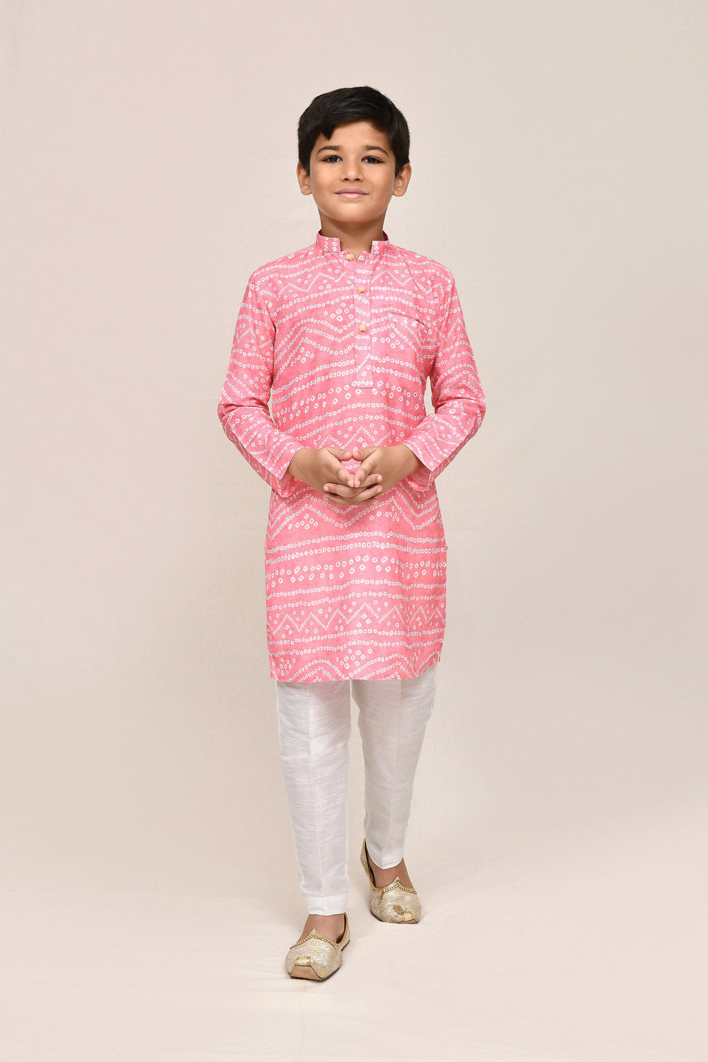 Joban Fashion Cotton Silk Pink Kurta With Straight Fit Pant | Grocsy