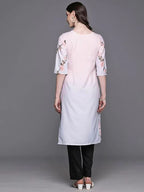 Ahalyaa Women's Traditional wear Kurta - Pink | Grocsy