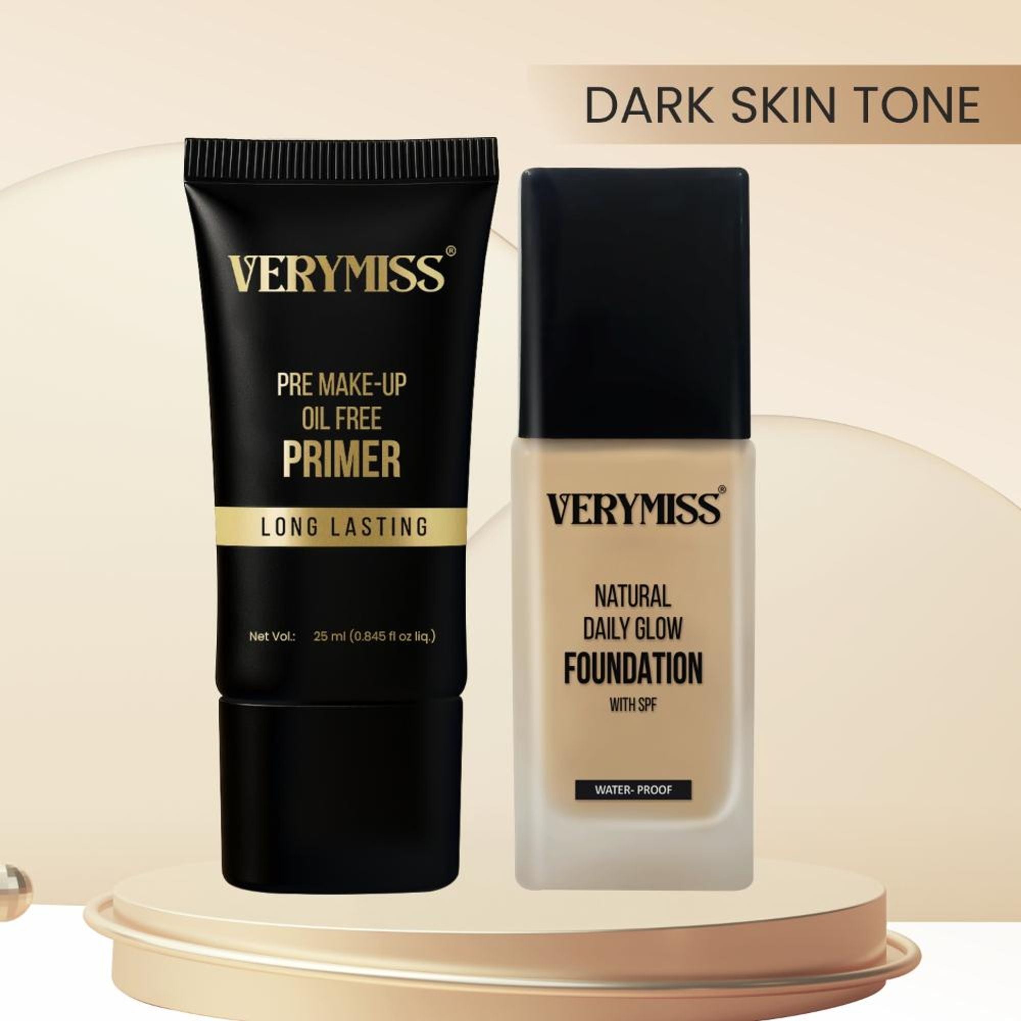 Verymiss Foundation + Oil Free Primer Dark Tone (VMFD06-04, VMPR02) | Grocsy