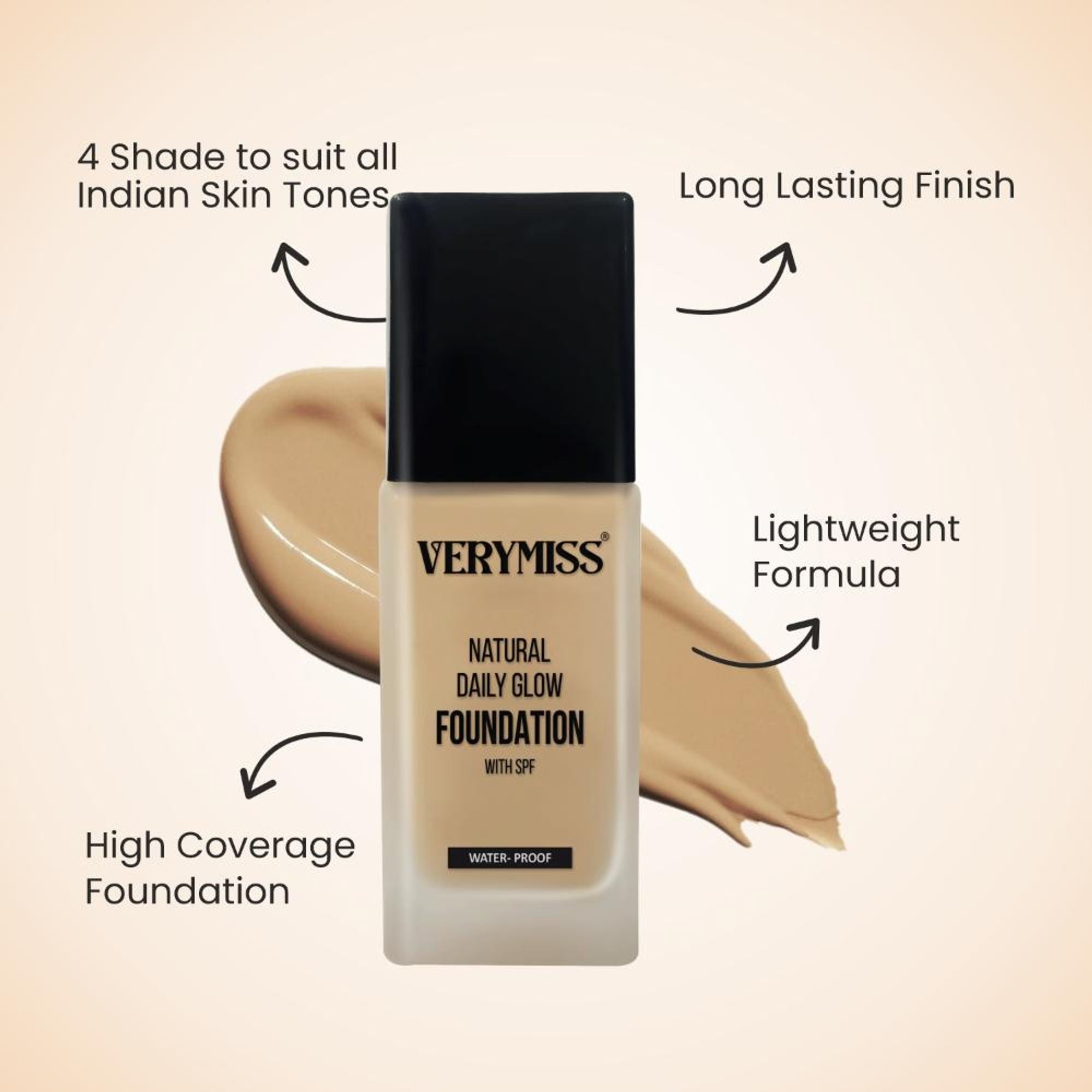 Verymiss Foundation + Oil Free Primer Dark Tone (VMFD06-04, VMPR02) | Grocsy
