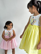 ArthLife White And Pink Unicorn Embroidered Dress | Grocsy