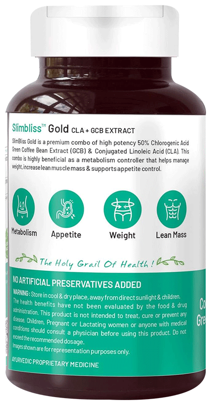 Bliss Welness Weight Management CLA Carb Controller Green Coffee Bean Extract Veg Tablet | Grocsy