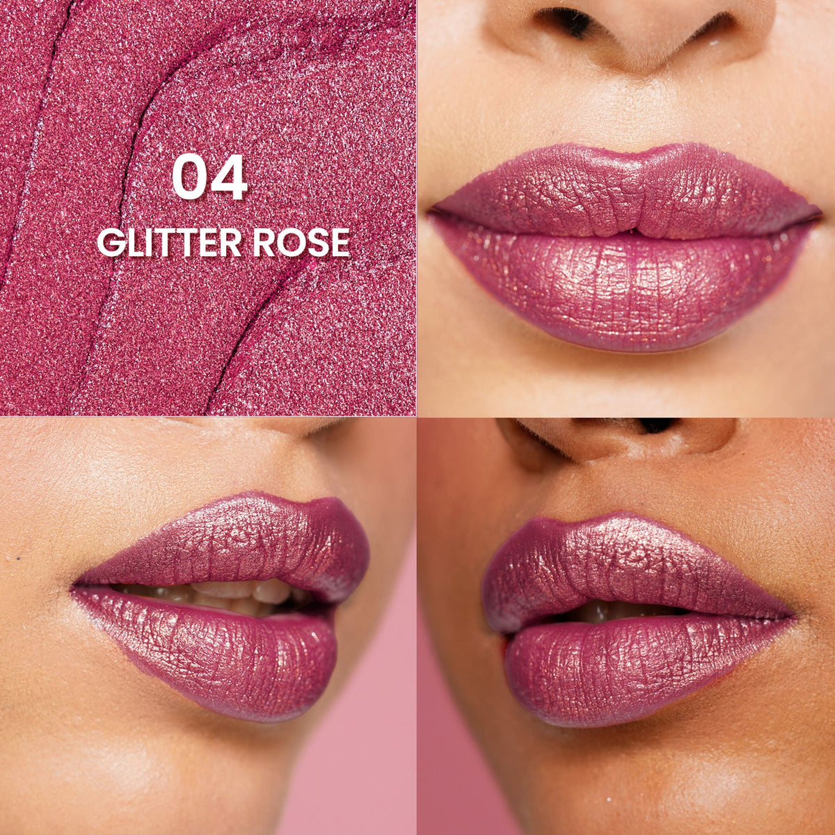 Swiss Beauty More Than Glitter Lipstick - 4 Glitter Rose | Grocsy