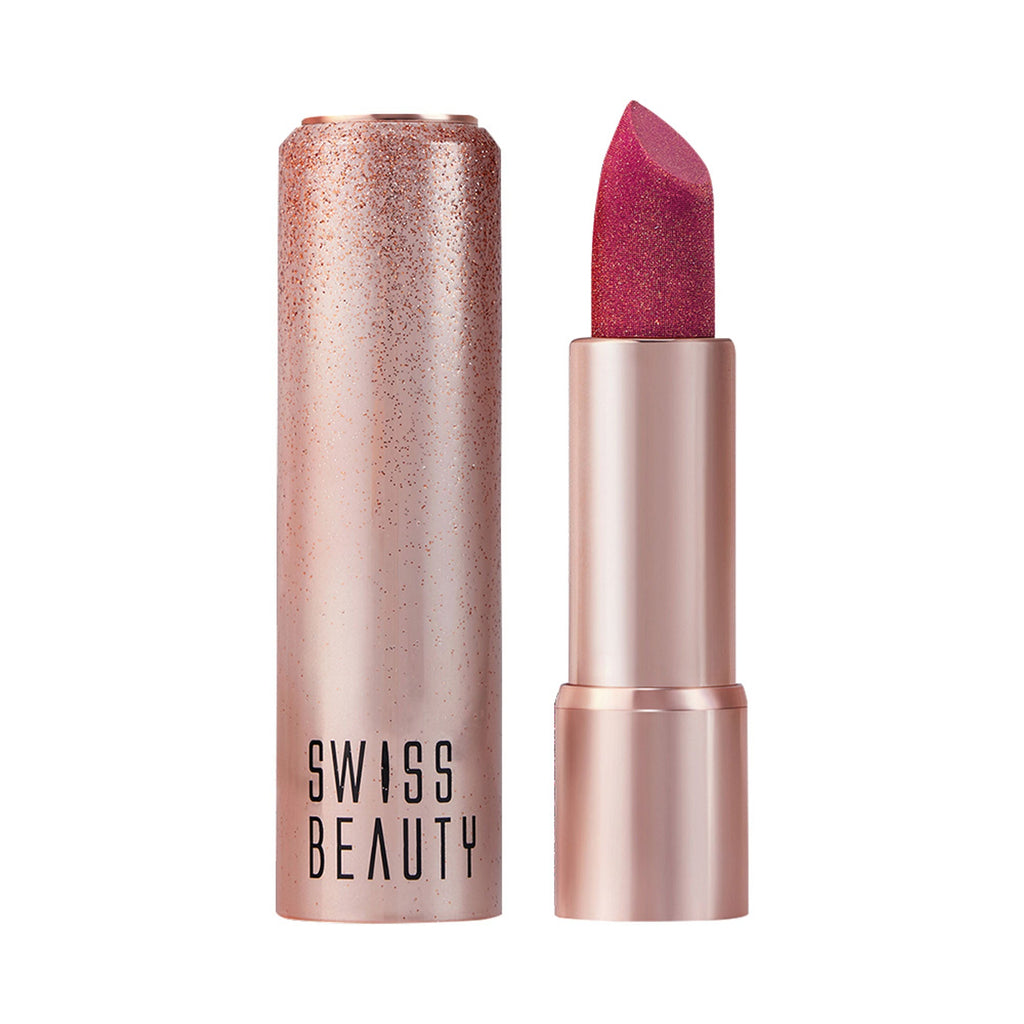 Swiss Beauty More Than Glitter Lipstick - 4 Glitter Rose | Grocsy