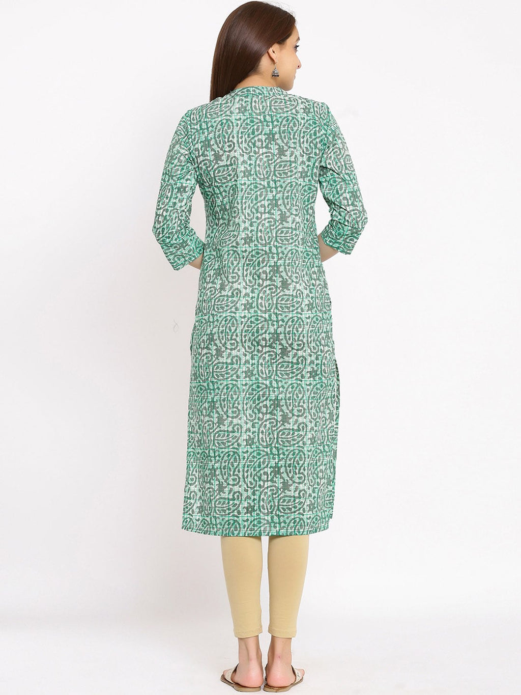HERE&NOW Paisley Printed Straight Kurta | Grocsy