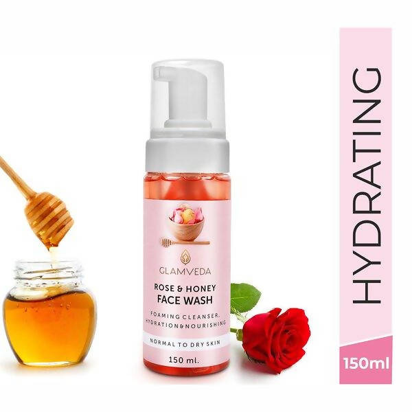 Glamveda Rose & Honey Hydrating Face Wash | Grocsy