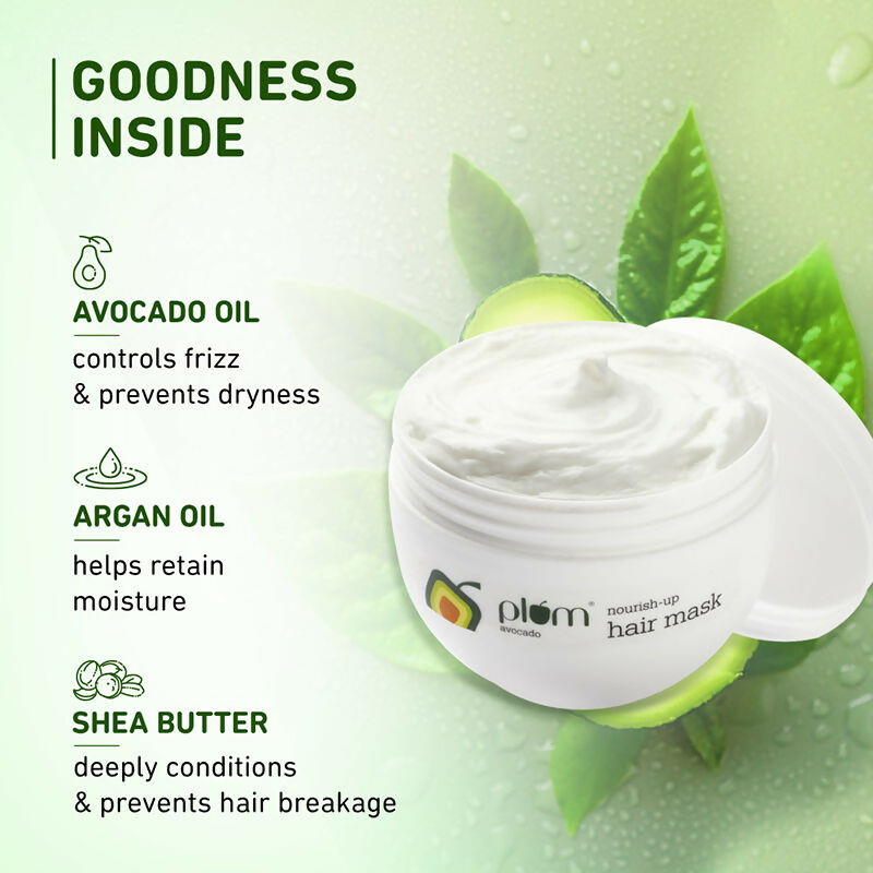 Plum Avocado Hair Mask For Dry and Frizzy Hair | Grocsy