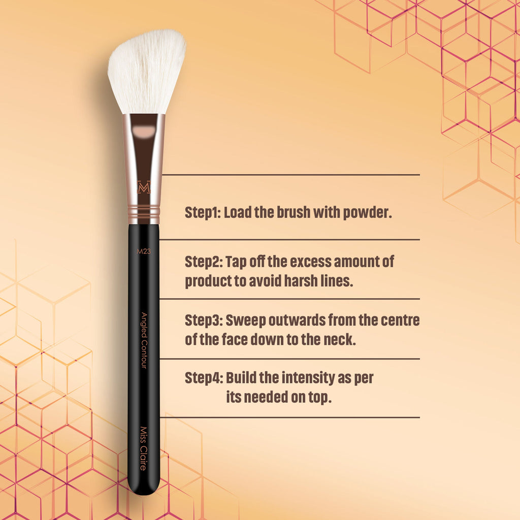 Miss Claire M23 - Angled Contour Brush - Rose Gold | Grocsy