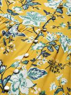 All About You Women Yellow Floral Print Regular Kurta with Trousers | Grocsy
