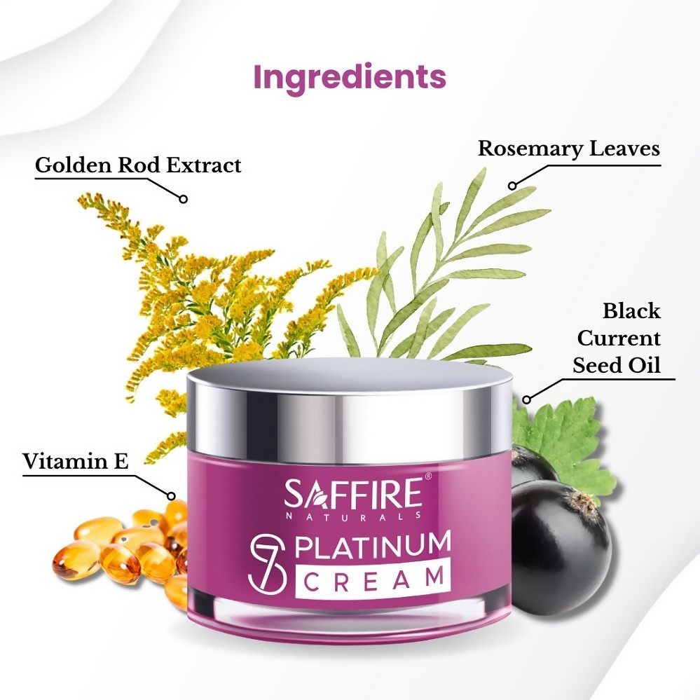 Saffire Naturals S7 Platinum Cream For Sun Protection & Glowing Skin | Grocsy