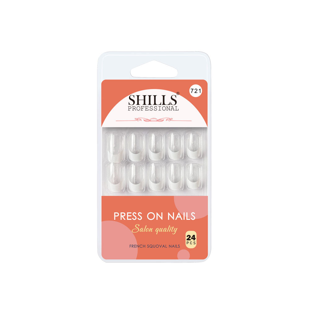 Shills Professional Reusable Press On Nails French Square - SPN721 | Grocsy