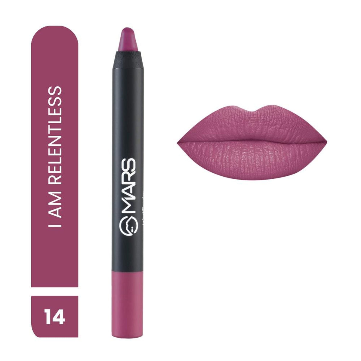 MARS Cosmetics Won't Smudge Won't Budge Lip Crayon - I Am Relentless | Grocsy