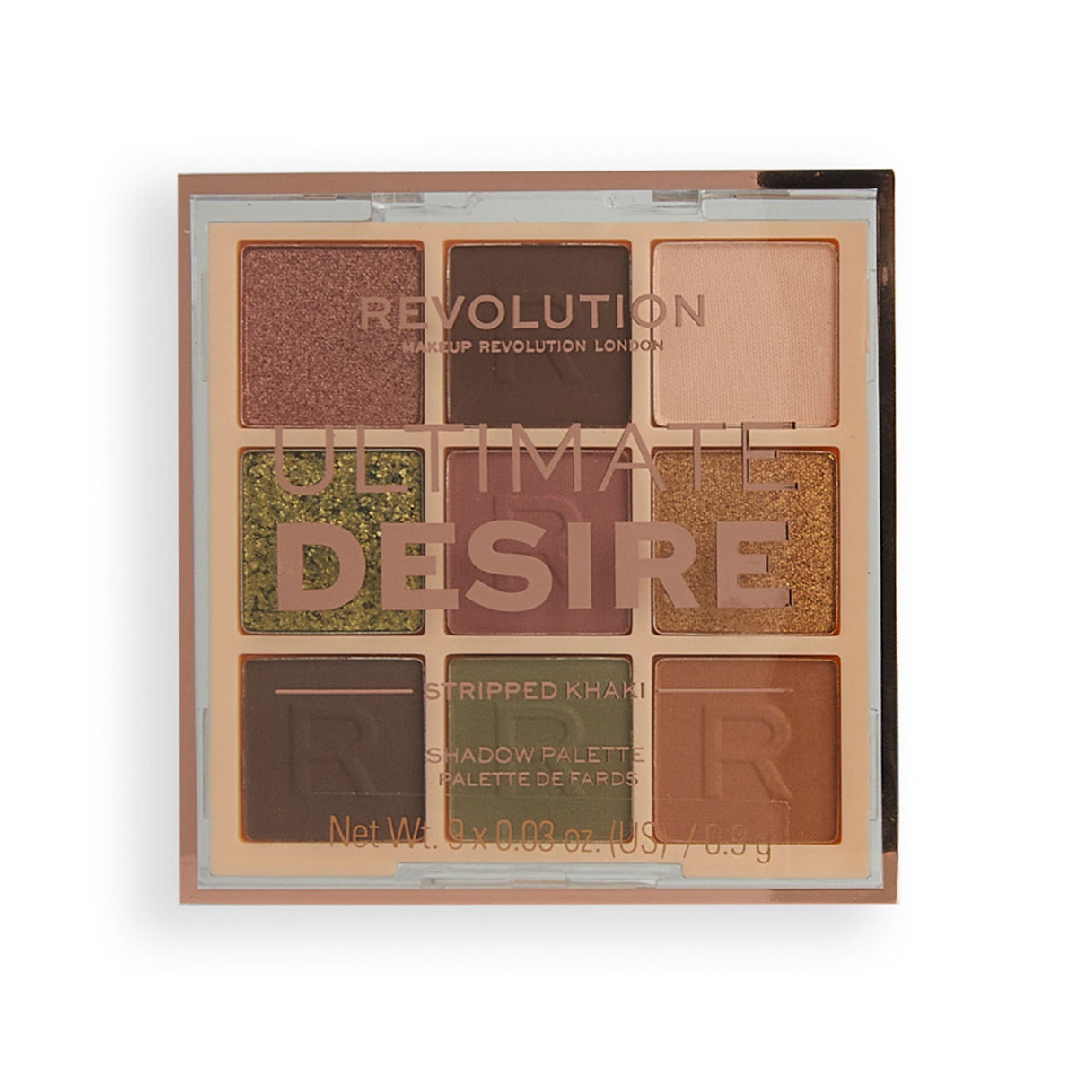 Makeup Revolution Ultimate Desire Shadow Palette - Stripped Khaki | Grocsy