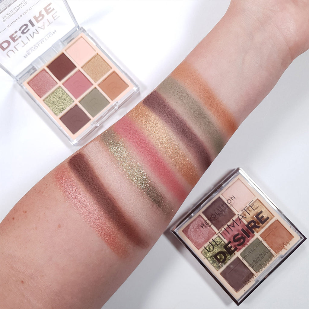 Makeup Revolution Ultimate Desire Shadow Palette - Stripped Khaki | Grocsy