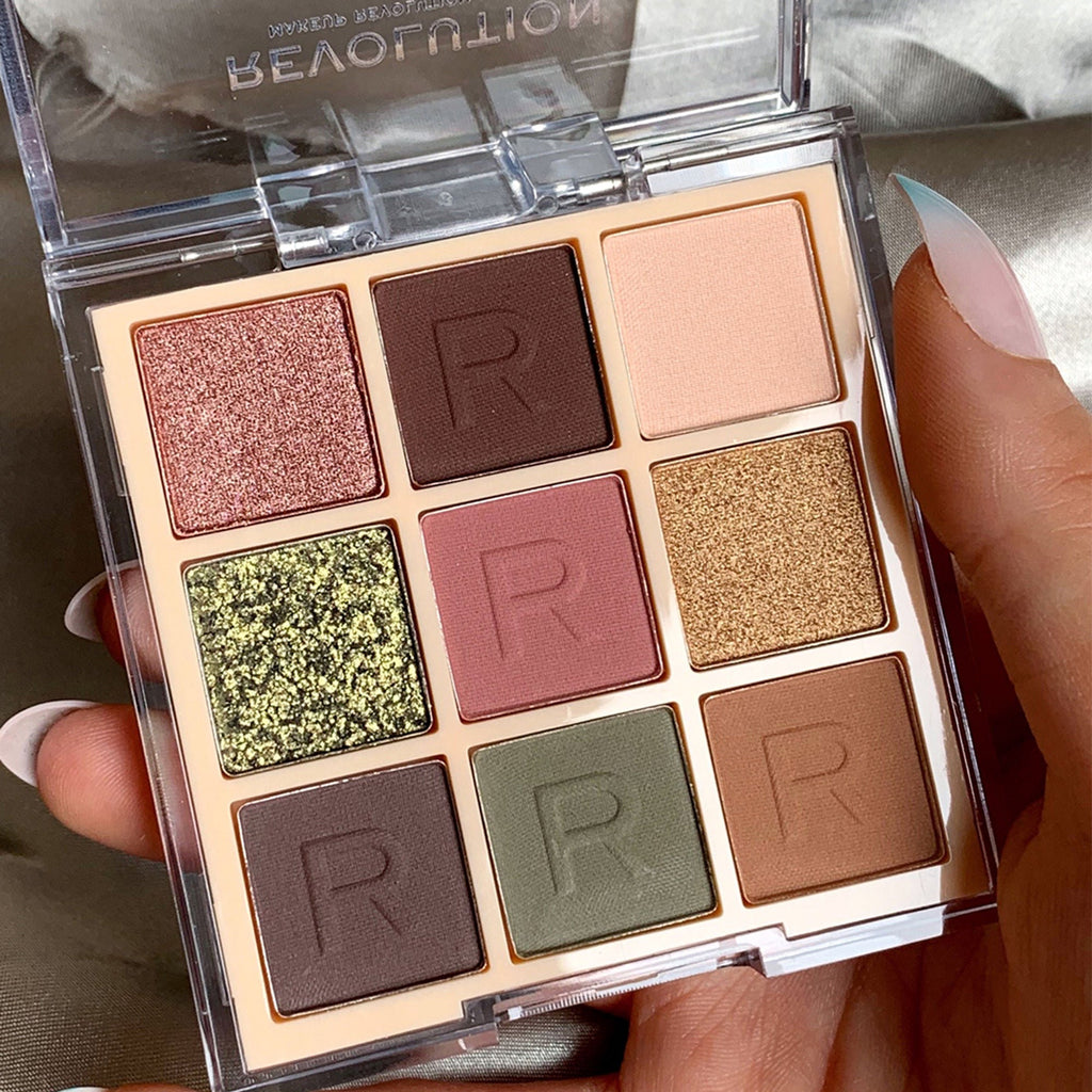 Makeup Revolution Ultimate Desire Shadow Palette - Stripped Khaki | Grocsy