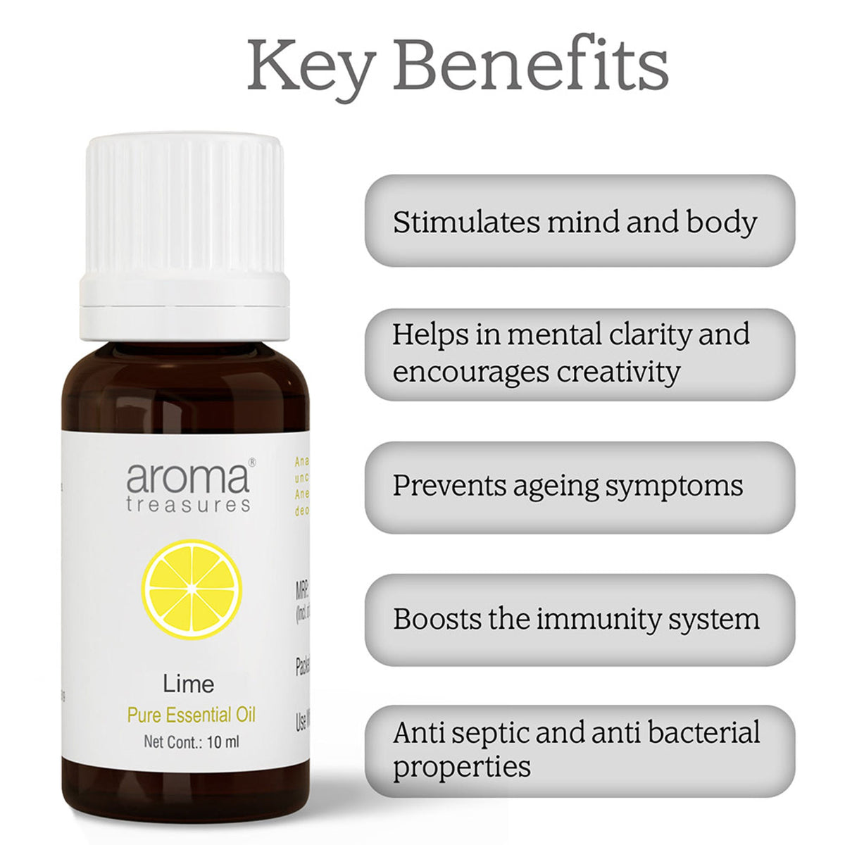 Aroma Treasures Lime Pure Essential Oil | Grocsy